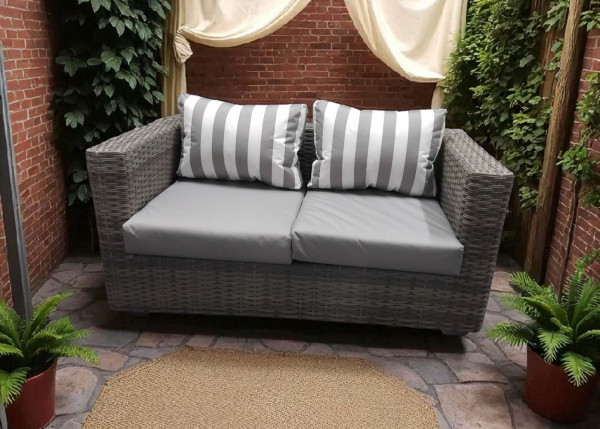 Grey line 2 Seater patio couch