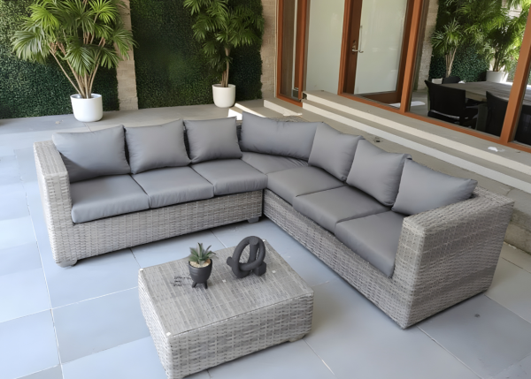 Sand Gray L Shape Patio Set