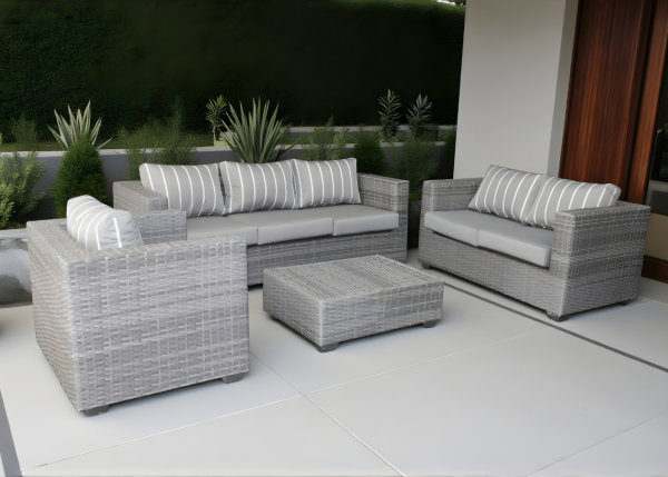 Gray Fineline Patio Set
