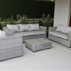 Grey Fine Line 4-Piece Patio Set