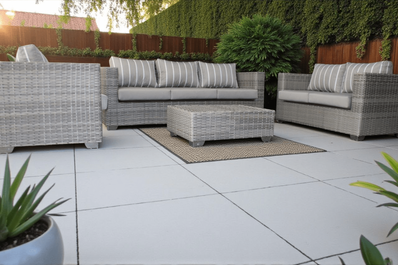 Grey Fine Line 4-Piece Patio Set - Image 2