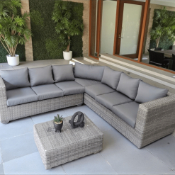 Grey 3-Piece L Shape Patio Set