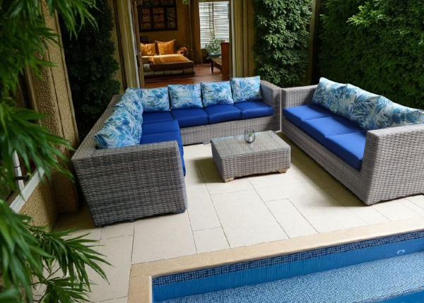 Floral Sky 4-Piece Patio Set