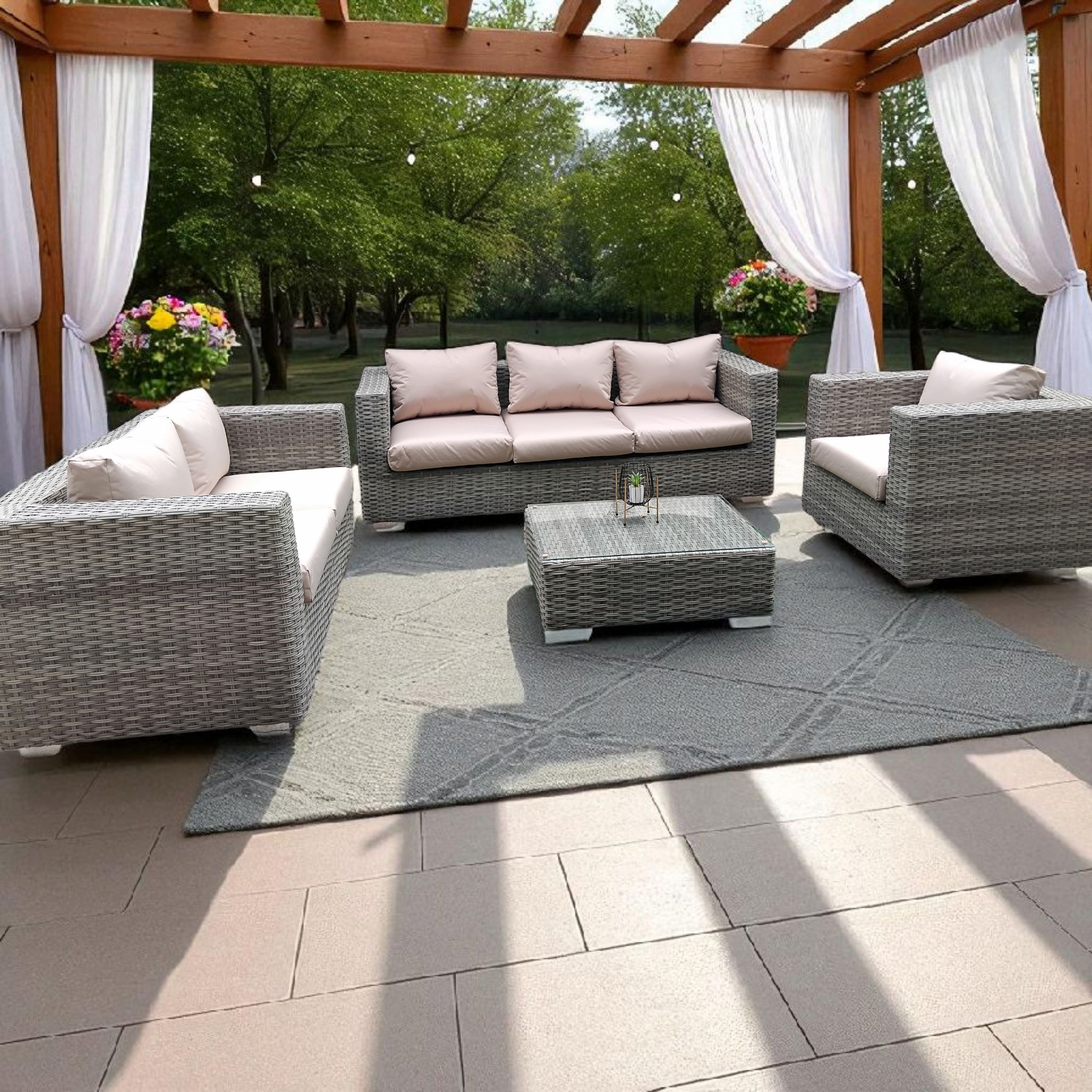 La Cream 4-Piece Patio Set
