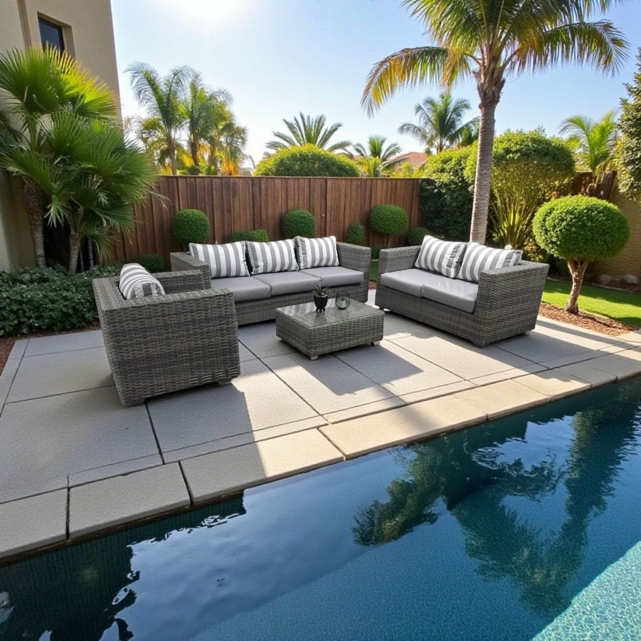 Grey line 4 Piece Patio Set