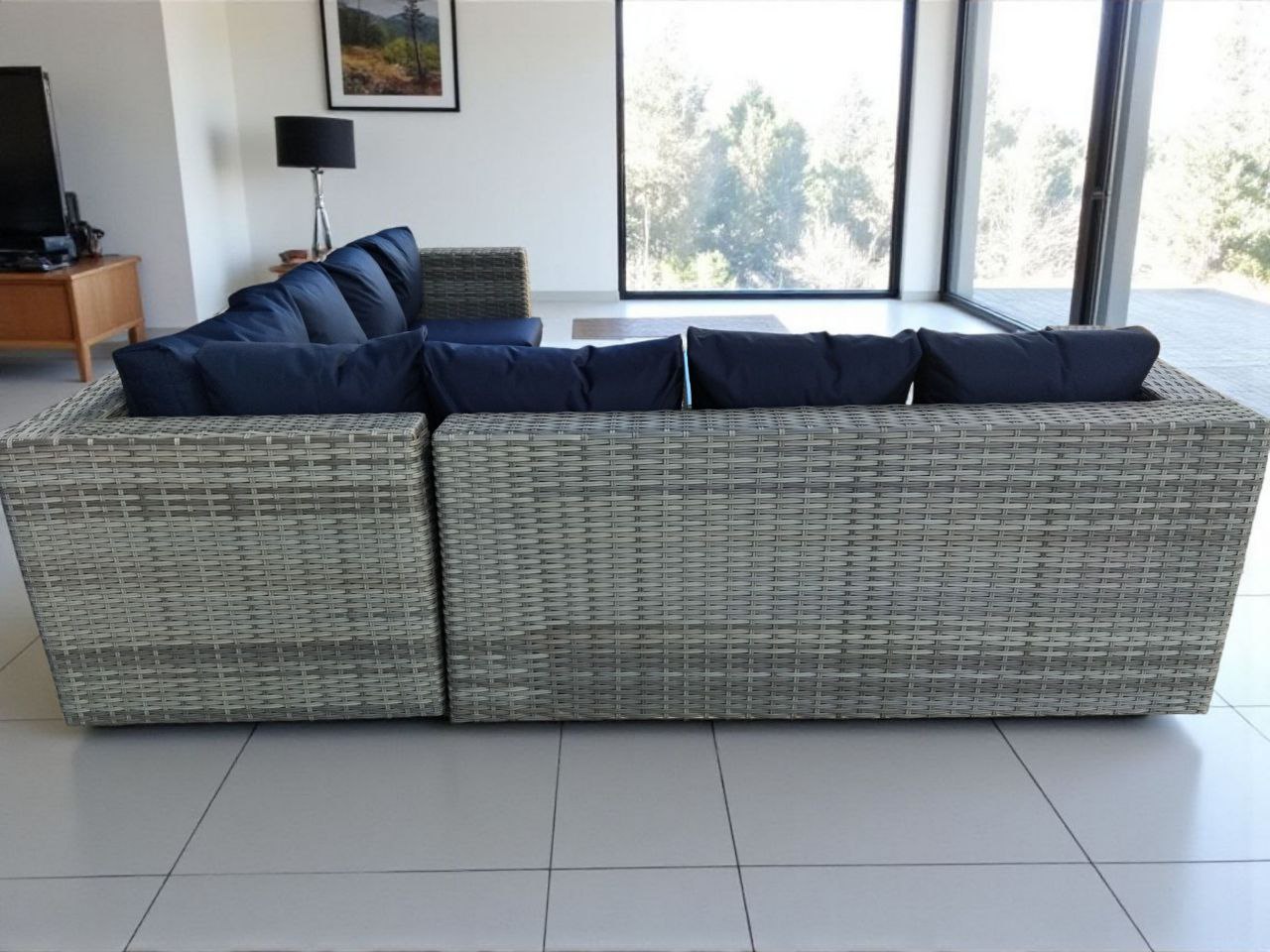 Ocean Blue 3-Piece L Shape Patio Set - Image 2