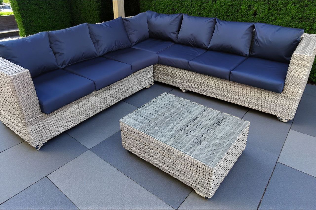 Ocean Blue 3-Piece L Shape Patio Set - Image 5