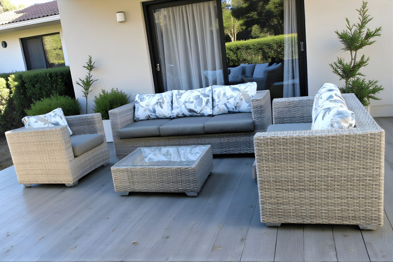 Summer Gray 6-Seater Patio Set - Image 2